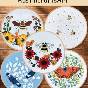 Bee And Flowers Embroidery Kit