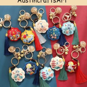 Chinese Amulet Keychain Embroidery Kit