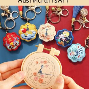 Chinese Amulet Keychain Embroidery Kit