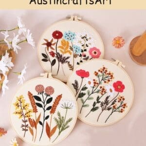 Colorful Wildflowers Embroidery Kit