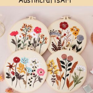 Colorful Wildflowers Embroidery Kit