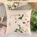 Flower Leaves Embroidery Cushion Kit