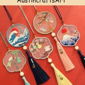 Rabbit Cat Embroidery Amulet Kit