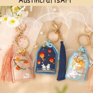 Animal Sachet Keychain Embroidery Kit