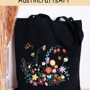 Colorful Flowers Embroidery Bag Kit