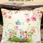 Colorful Flowers Silk Ribbon Cushion Embroidery Kit