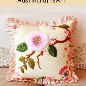 3D Flower Embroidery Pillow Case Kit