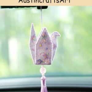 Crane Flower Embroidered Amulet Kit