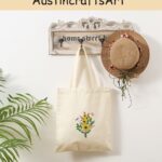 Flower Plants Embroidery Tote Bag Kit