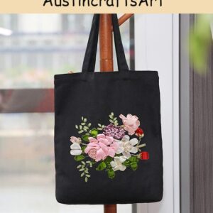 Silk Ribbon Flower Embroidery Bag Kit