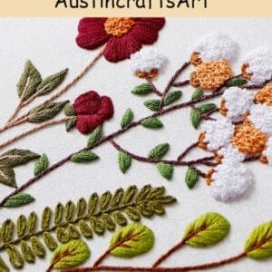 3D Plants Flowers Embroidery Kit