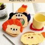 Sushi Pattern Punch Needle Coaster Kit