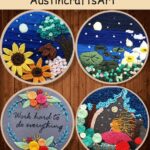 3D Flower Pond Scenery Embroidery Kit