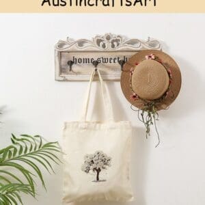 Trees Embroidery Tote Bag Kit