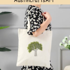 Trees Embroidery Tote Bag Kit
