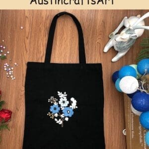 Embroidery Small Flowers Tote Bag Kit