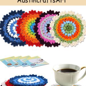 DIY Colorful Coasters Crochet Kit