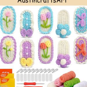 DIY Floral Hair Clip Crochet Kit