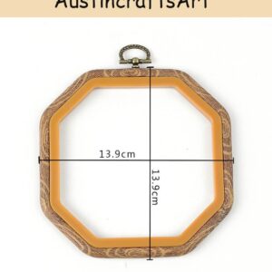 Octagon Faux Wood Embroidery Hoop