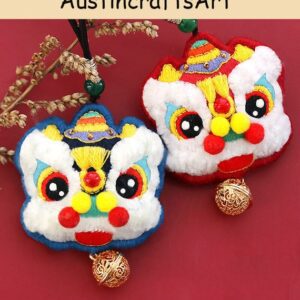Lion Amulet Sachet Embroidery Kit
