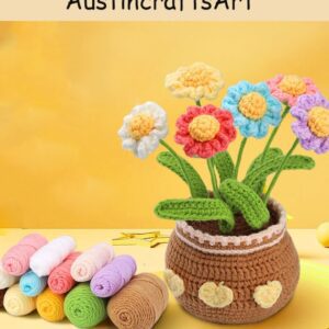 Daisy Flower Potted Crochet Kit