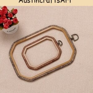 Rectangle Faux Wood Embroidery Hoop