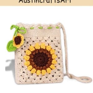 Beige Sunflower Bag Crochet Kit