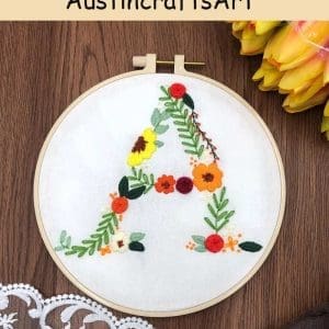 Alphabet Flower Embroidery Kit