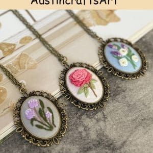 3D Flower Embroidery Necklace Kit