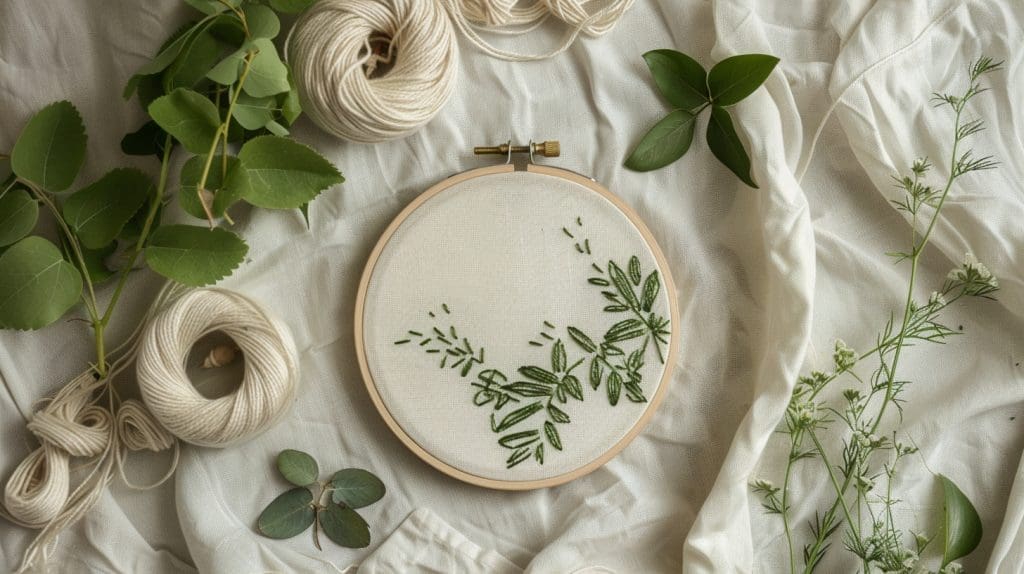 How to Embroider Leaves