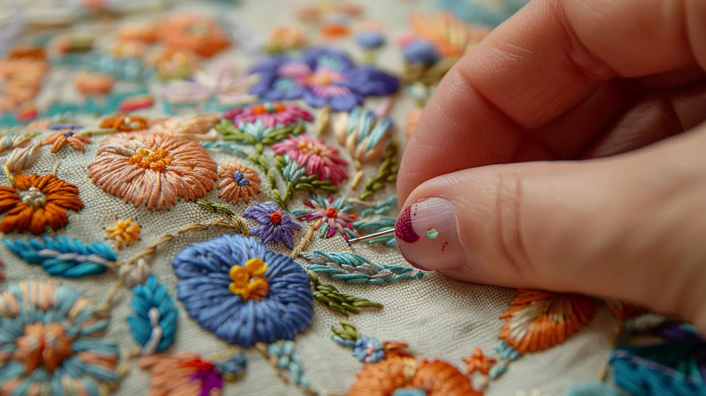 How to Embroider without a Hoop: Hand Stitching without a Hoop