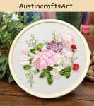 Silk Ribbon Flower Embroidery Kit