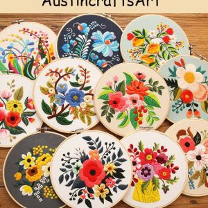 Floral Pattern Flower Embroidery Kit