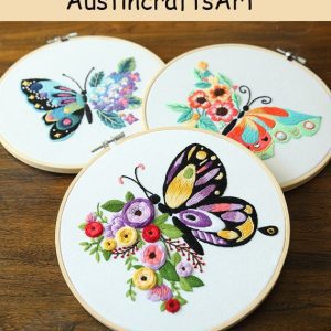 3D Flowers And Butterfly Embroidery Kit