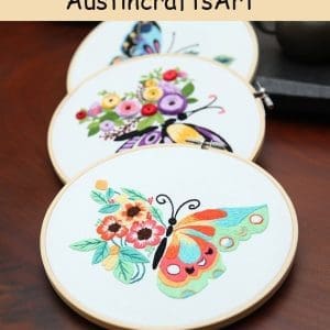 3D Flowers And Butterfly Embroidery Kit