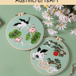 Chinese Crane Bird Embroidery Kit