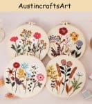 Wildflower Flower Embroidery Kit