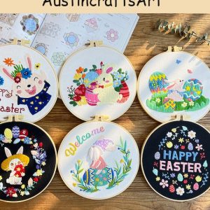 Easter Rabbit Egg Embroidery Kit
