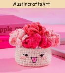 DIY Red Flower Coaster Crochet Kit