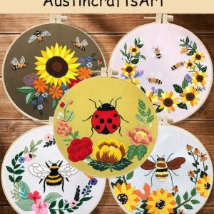 Sunflower Bee Ladybird Embroidery Kit