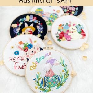 Easter Rabbit Egg Embroidery Kit