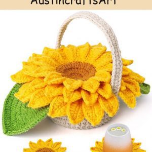 Sunflower Tabletop Coaster Crochet Kit