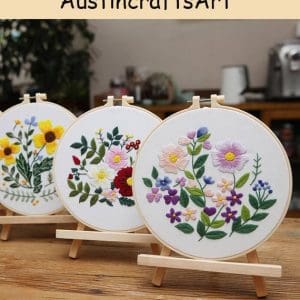 Multicolor Small Flower Embroidery Kit