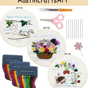 3D Flowers Sampler Embroidery Kit