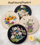 Silk Ribbon Wild Flower Embroidery Kit