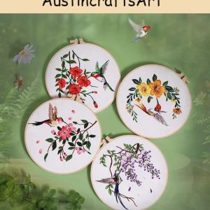 DIY Hummingbird Bird Embroidery Kit