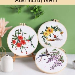 DIY Hummingbird Bird Embroidery Kit