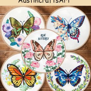 Beginner Colorful Butterfly Embroidery Kit