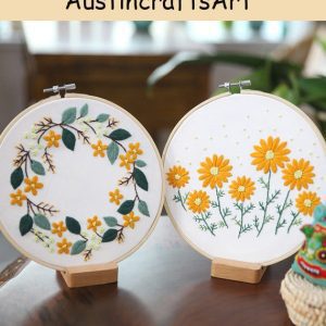 Orange Flower Embroidery Kit