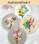 Bouquet Flower Embroidery Kit